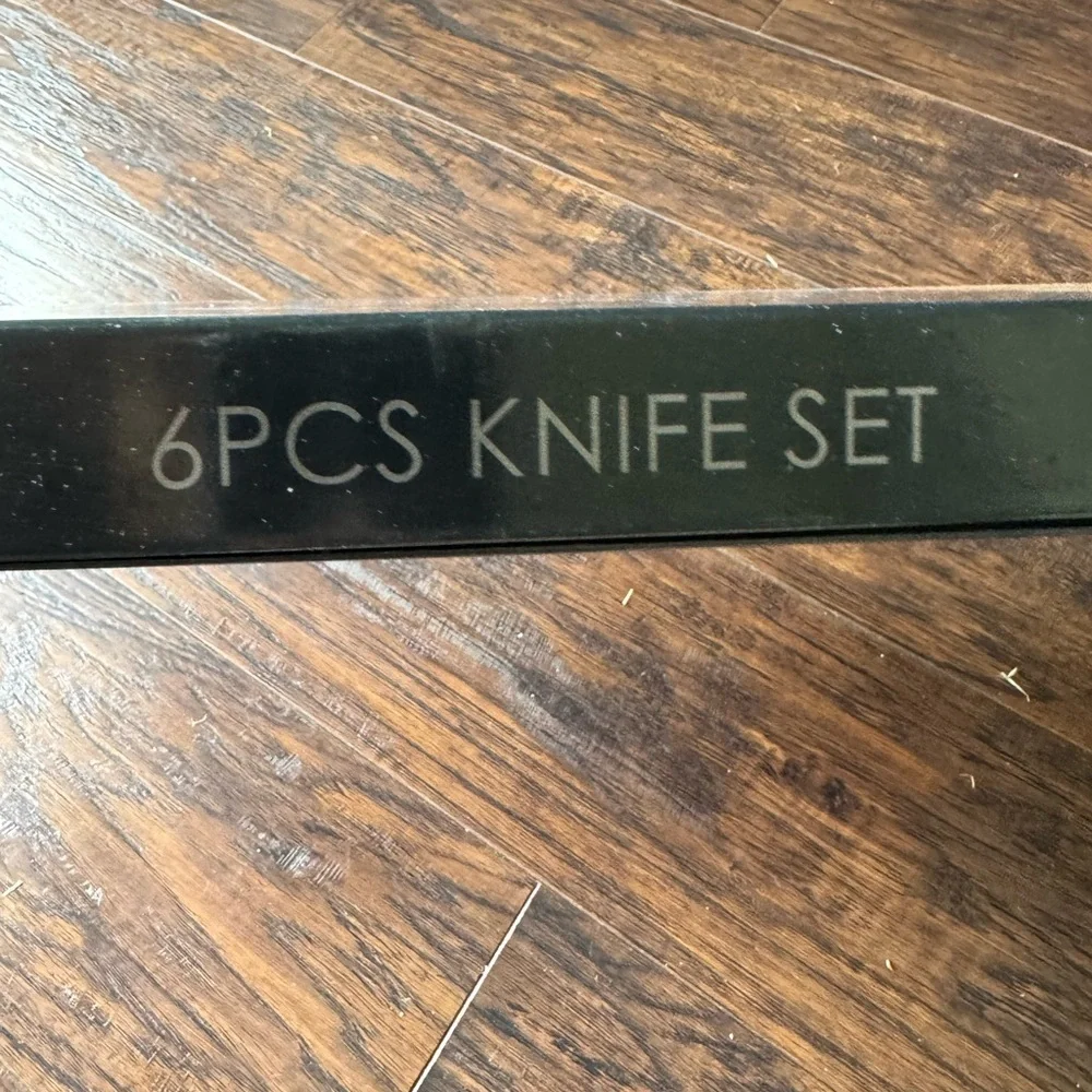 NWT 6 pc Black Knife Set